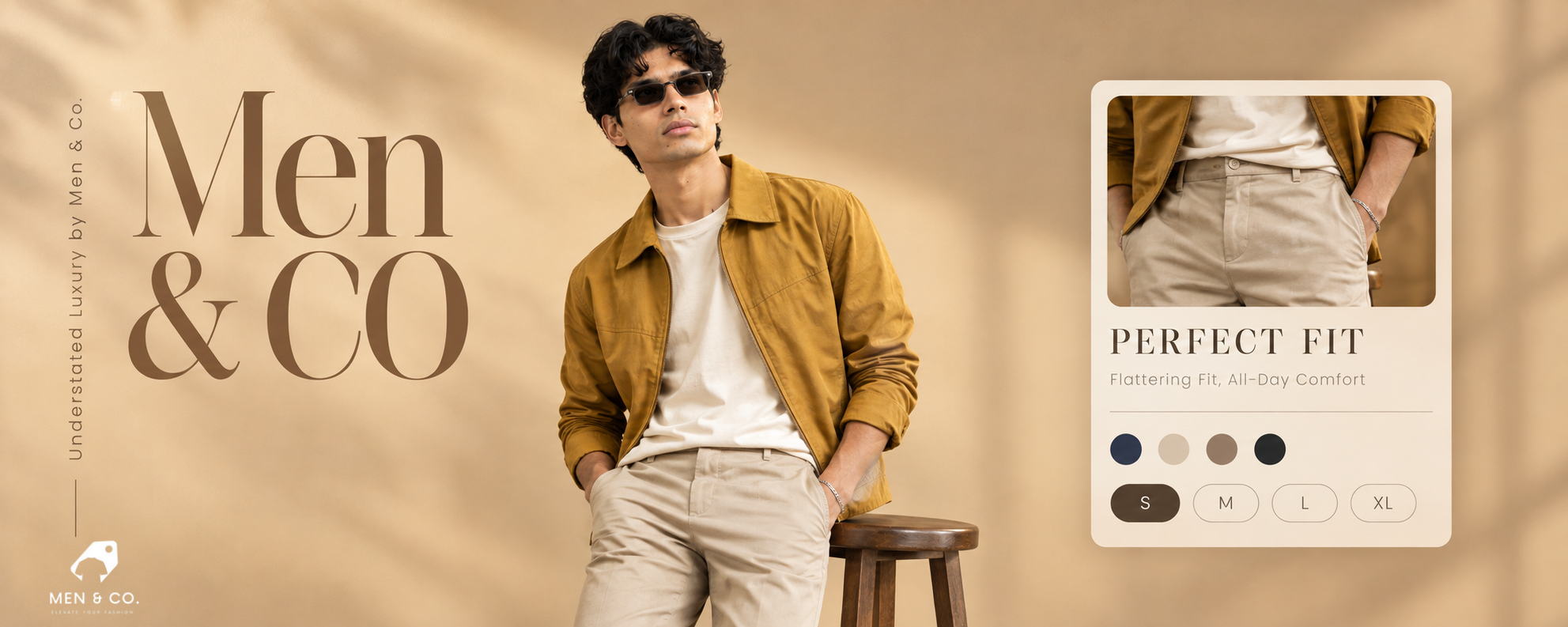 Men & Co. - Understated Luxury. Perfect fit chinos, flattering fit and all-day comfort.