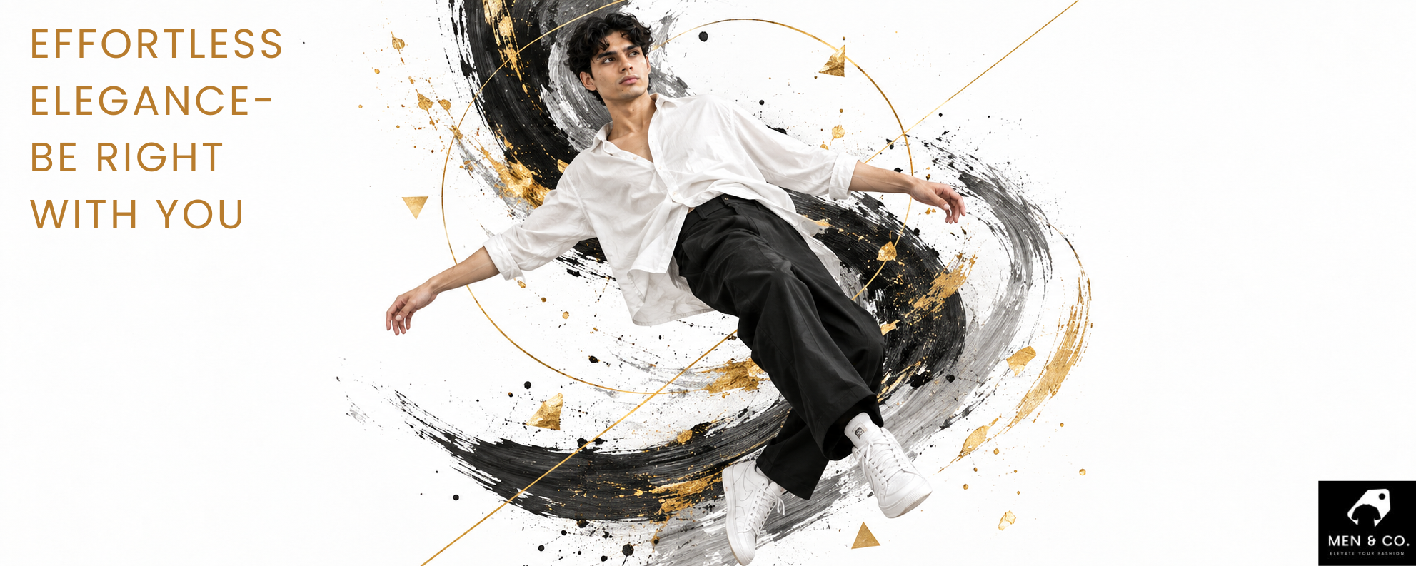 Effortless Elegance, be right with you - relaxed white shirt and black trousers.